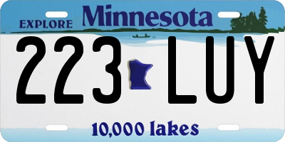 MN license plate 223LUY