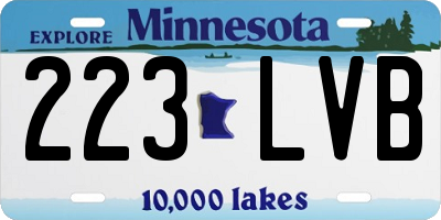 MN license plate 223LVB