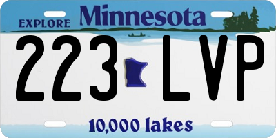MN license plate 223LVP