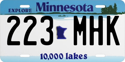 MN license plate 223MHK