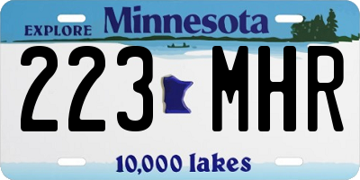 MN license plate 223MHR