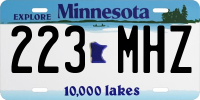 MN license plate 223MHZ