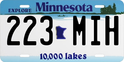 MN license plate 223MIH