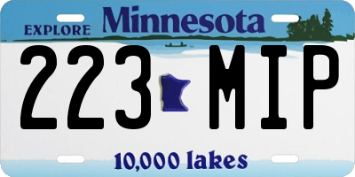MN license plate 223MIP