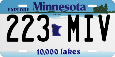MN license plate 223MIV