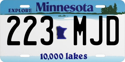 MN license plate 223MJD