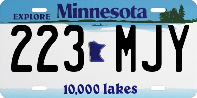 MN license plate 223MJY