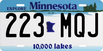 MN license plate 223MQJ