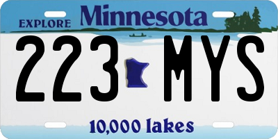 MN license plate 223MYS