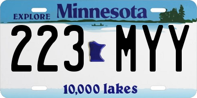 MN license plate 223MYY