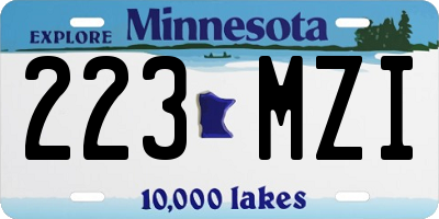 MN license plate 223MZI