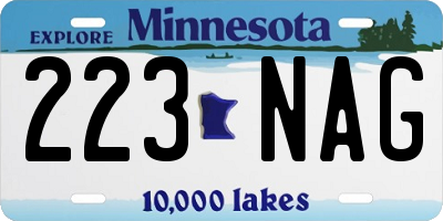 MN license plate 223NAG