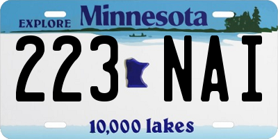 MN license plate 223NAI