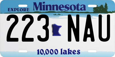 MN license plate 223NAU