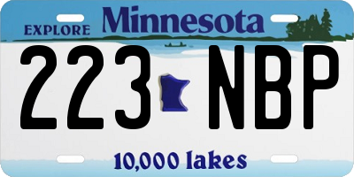 MN license plate 223NBP