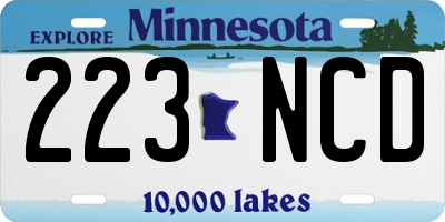 MN license plate 223NCD