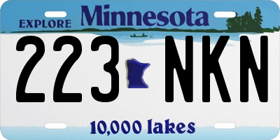 MN license plate 223NKN