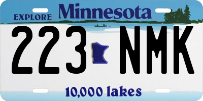 MN license plate 223NMK