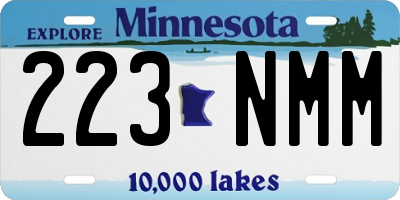 MN license plate 223NMM