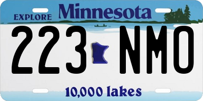MN license plate 223NMO