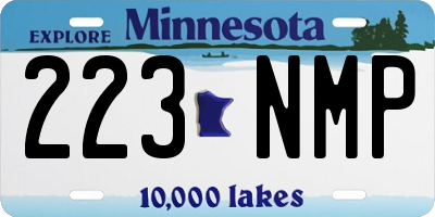 MN license plate 223NMP