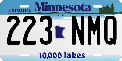 MN license plate 223NMQ