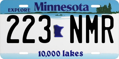 MN license plate 223NMR