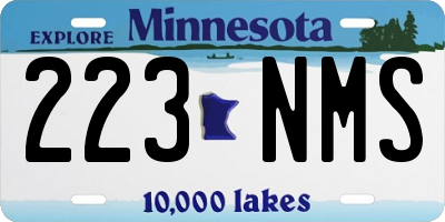 MN license plate 223NMS