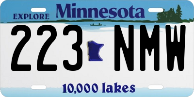 MN license plate 223NMW