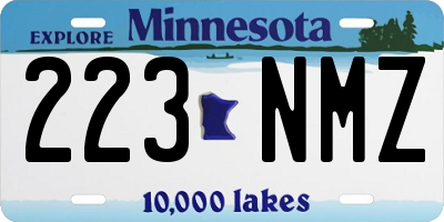 MN license plate 223NMZ