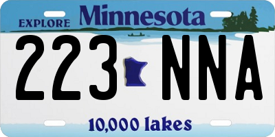 MN license plate 223NNA