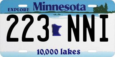 MN license plate 223NNI
