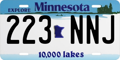 MN license plate 223NNJ