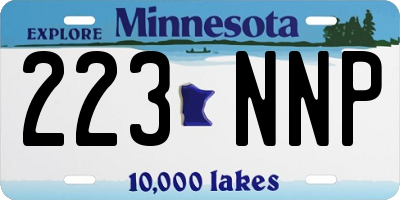 MN license plate 223NNP