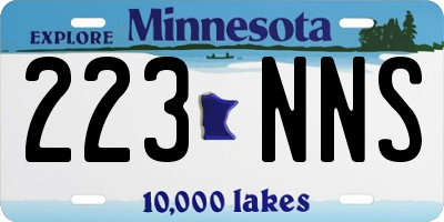 MN license plate 223NNS