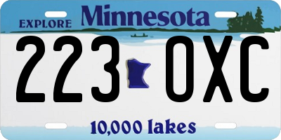 MN license plate 223OXC