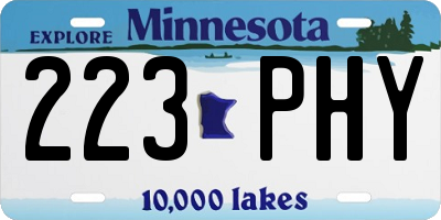 MN license plate 223PHY