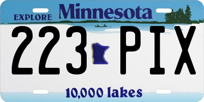 MN license plate 223PIX