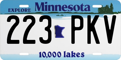 MN license plate 223PKV