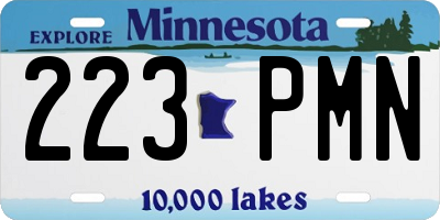 MN license plate 223PMN