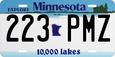 MN license plate 223PMZ