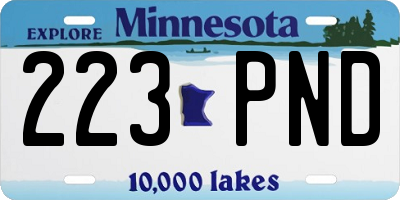 MN license plate 223PND