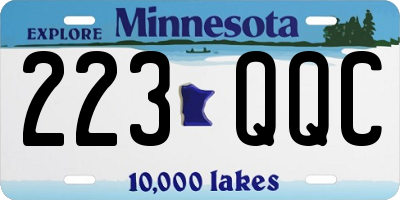 MN license plate 223QQC
