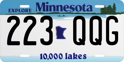 MN license plate 223QQG