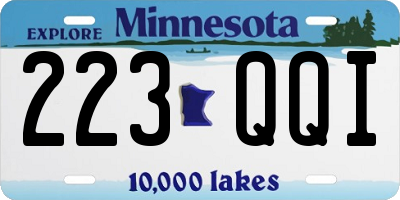 MN license plate 223QQI
