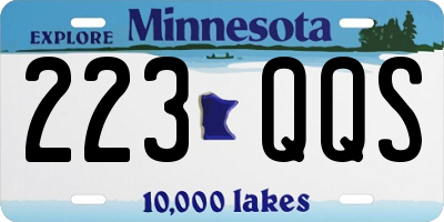 MN license plate 223QQS