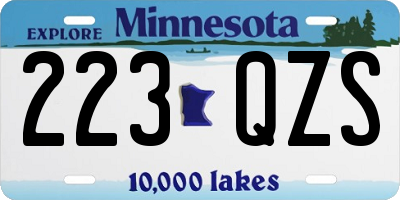 MN license plate 223QZS
