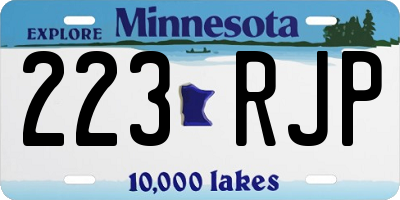 MN license plate 223RJP