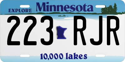MN license plate 223RJR
