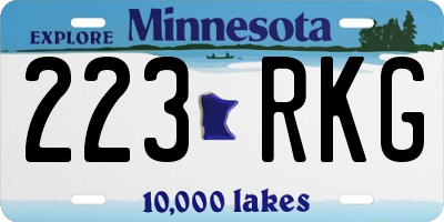 MN license plate 223RKG